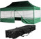 INSTENT Alu-Pavillon 3 x 6 m Pro 4 Seitenteile wasserdicht UV-Schutz 50+, grün