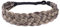 BOBIYA 5 Strang Synthetische Haar Geflochtenes Stirnband Klassische Chunky Wide Geflochtene Zöpfe Elastische Stretch Haarteil für Frauen Mädchen (grau-braun)