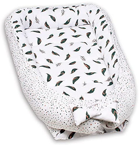 PALULLI 120 x 60 cm, paracolpi XXL per neonati e bambini (Feathers)