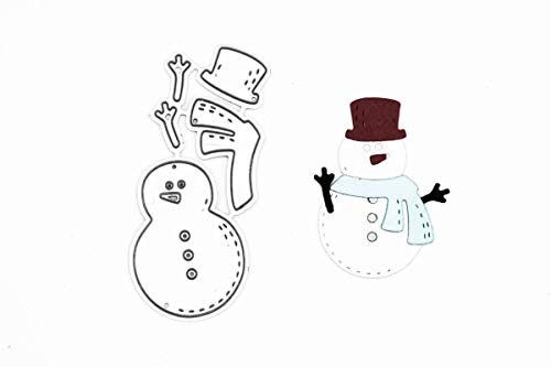 Stanzenshop Stanzschablone: Schneemann mit Schal und Zylinder - Erschaffe zauberhafte Wintermotive für Dein Zuhause, Karten oder Dekoration. Mit Liebe zum Detail gestalten!