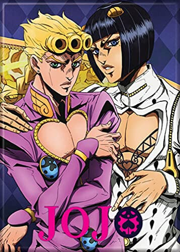 Ata-Boy JoJo's Bizarre Adventure Giorno und Bucciarati 6,3 x 8,9 cm Magnet für Kühlschränke und Schließfächer