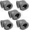 5Pcs 3/4In 3Vie Tubi Raccordo, Connettori In Ferro Malleabile Femmina Steampunk Filettatura 3-T Giunto 90 Gradi Uscita Laterale Gomito Tubo Dell'Acqua Adattatore Del Tubo(DN20(3/4))