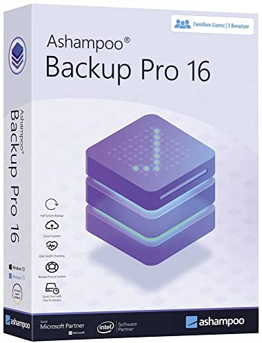 Ashampoo Backup Pro 16 Vollversion, 1 Lizenz Windows Backup-Software