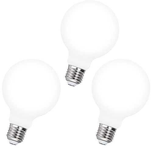 ENUOTEK Dimmbare E27 LED Glühbirne, 8W Kaltweiß 6000K 950Lm G95 LED Glühbirne Großem Globus Filament Lampen, Edison Schraube E27 LED Leuchtmittel, Entspricht Einer 80W Glühlampe, No Dark Area 3er Pack