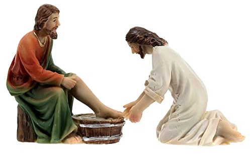 Holyart Fusswaschung Jesu, für 9 cm Krippe