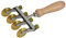 ELETTRO CENTER Art.439 Verstellbarer Nudelschneider mit 4 glatten Klingen aus Messing