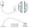 Bwintech 5 Pack White Keyless Window Restrictor, UPVC Window Security Cable Lock Limits Open Spaces to Keep Children Safe and Prevent Injury and Theft