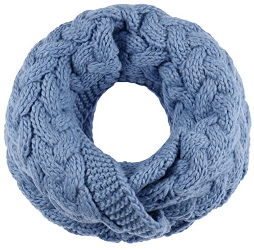 Seeberger Travola Loopschal Schal Rundschal Strickschal Winterschal Damenschal (One Size - hellblau)