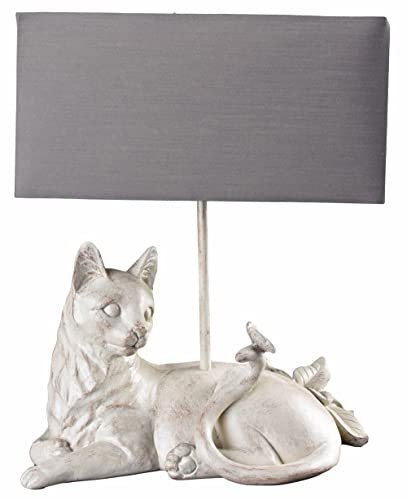 Vintage Tischleuchte Katzenlampe Leuchte (ohne Leuchtmittel) Katzenfigur Landhausstil Lampe cw606 Palazzo Exklusiv