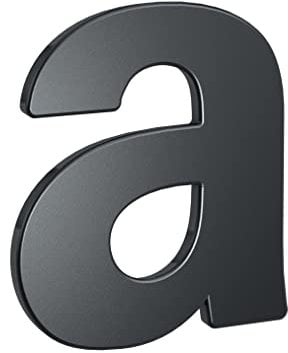BASI | Hausnummern aus Stahl in Anthrazit | Zahlen 0-9 | Buchstaben a - c | inkl. Befestigungsmaterial | Buchstabe a