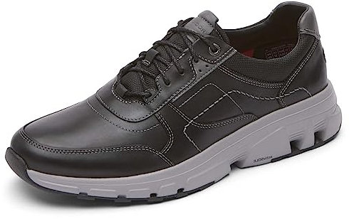 Rockport Herren Reboundx Ubal Sneaker, Schwarz Leder, 43 EU