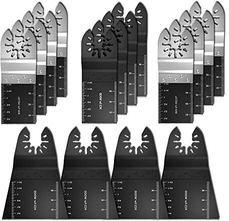 Lame Utensile Multifunzione 16 Pezzi accessori per Lame Multifunzione OscillanteErbauerBlack & DeckerStanleyWolfMilwaukeeTerratekBatavia