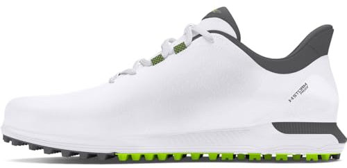 Under Armour Herren Drive Fade Spikeless Golfschuh, (100) Weiß/Titangrau, 46 EU