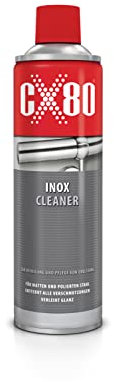 CX80 | Inox Cleaner – Edelstahlreiniger für matte und polierte Flächen, streifenfrei, antistatisch, wasserfest, biologisch abbaubar, für Pflege und Schutz | 500 ml Spraydose