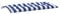 vidaXL Gartenbankauflage, Bankauflage Sitzkissen Outdoor, Polsterauflage Auflage für Gartenbank, Bankpolster Bankkissen, Blau Weiß Gestreift 100x50x7cm Oxford-Gewebe