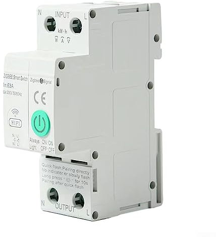 Disjoncteur intelligent, pour Tuya Smart pour ZigBee Disjoncteur Maison 220 V sans fonction de mesure Commutateur intelligent 2P 63A