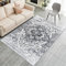 LAIBEI Teppich Wohnzimmer,Carpet waschbar rutschfest,Bunte Teppiche mit Muster für Wohnzimmer,Schlafzimmer,Bohemian Short Pile Rug,Vintage orientalischer Teppich(160 x 230 cm,Grau Blau)