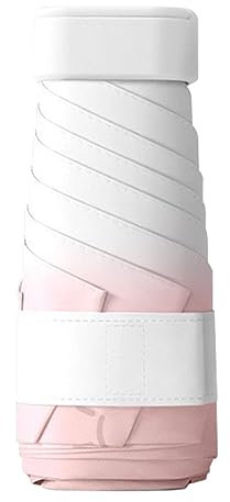 Visiblurry -Sonnenschirm | Sonnenschirm mit UV-Schutz, flach, faltbar, Winddicht, schnell trocknend | Faltbarer, schnell trocknender Regenschirm zum Einkaufen, Strand