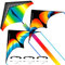 Flying Hoofer Large Beach Delta Kites for Adults and Kid Ages 8-12 and 4-8,Easy to Fly Kite for Beginners and Toddlers (3 Packs), Single Line Kite with 300 ft String Handles.
