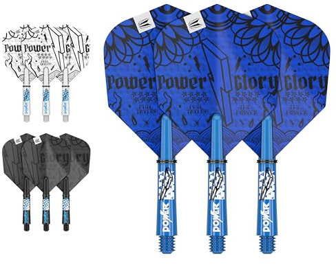 Target Darts Phil Taylor Ink Design No.6 Dartflüge & Kurz (34mm) Schäfte Vorbauten - 3er Pack