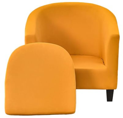 JUNLEBUYI Sesselschoner Sesselüberwurf Mit Elastisch Stretch Husse, Club Chair Schonbezug Sofabezug 2-teiliger Sesselbezug Sesselhusse Für Clubsessel Loungesessel Cocktailsessel (12#)
