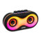 Party Light & Sound - PARTY-OWL - Enceinte portable lumineuse en forme de hibou sur batterie - Bluetooth, USB, MicroSD et AUX - Noir mat