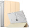 MoKo Hülle Kompatibel mit Neu iPad 9./8./7. Generation (2021/2020/2019), iPad 10,2 Zoll Hülle mit Ständer, TPU Transluzent Matt Rückseite Cover mit Auto Schlaf/Aufwach Funktion, Beige