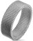 Paula & Fritz® Ring Damen Silber Edelstahl-Gewebe 316L Chirurgenstahl Größe 70 (22,3) 8-mm breit Damenring Herrenring Partnerring Flexibel Stretch-Ring