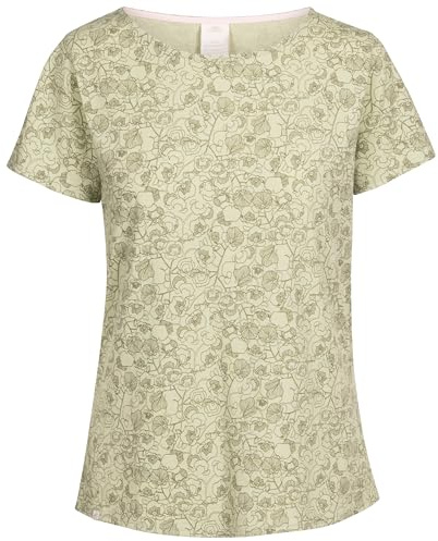 Trespass Simona Damen-T-Shirt, lässig, Allover-Druck, kontrastierender Ausschnitt, Leichter Salbei-Druck, 42