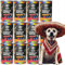 PAKO Nassfutter für Hunde | Mix aus 12 x 1250g Dosen | 2 Geschmacksrichtungen | 75% Fleisch und tierische Bestandteile | Vollwertiges Hundefutter mit saftigen Fleischstücken in Soße
