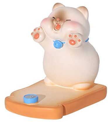 Cute Cat Cell Phone Stand, Tablet Stand Desk Phone Holder TV Phone Stand Portable Mobile Phone Stand Desk Ornament for Bedroom Office (Siamese)