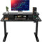 FEZIBO Electric Height Adjustable Standing Desk, 150x60cm, with Double Drawers and Storage Shelf, Black