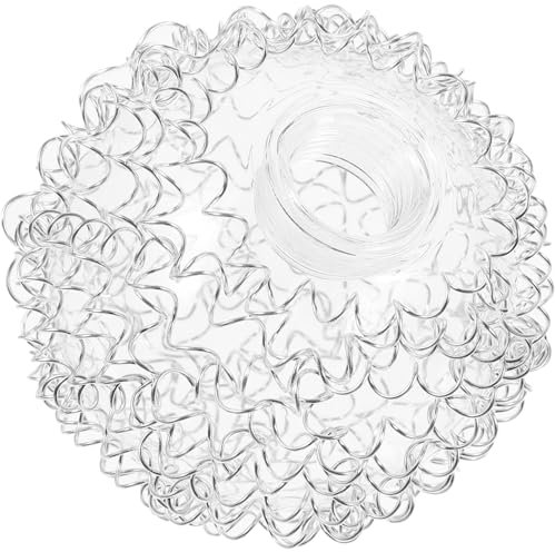 Garneck Glas-Lichtkugel Glaskugel-Lampenschirm Ersatzdraht Umwickelt Klarer Runder G9-Lichtschirm Ästhetischer Kugel-Kugel-Lampenschirm Für Leuchten Wandleuchten 100 Mm