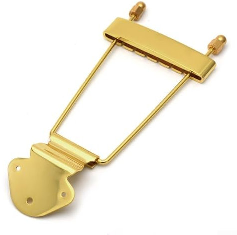 6 Saiten Saitenhalter für Jazzgitarre, Metallkonstruktion, Silber Gold (Gold)