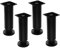 Verstellbare Edelstahl-Schrankbeine, Set mit 4 Metall-Sofa-Stützbeinen mit Schrauben, Ersatz für Couchtisch, TV-Ständer, Schrank, Couch, Stuhlfuß, 18 cm (schwarz)