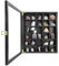 FramePro Felsen Bilderrahmen Vitrine Kristall Shadow Box 35x40cm 3D Rahmen zum Befüllen Tiefer Aufbewahrungsboxen Glasscheibe Holz Objektrahmen 13,5x16 - Schwarz