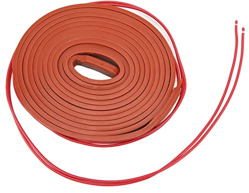 AILOOCEDI 120W Silicone Heating Tape Belt Flexible Silicone Heater, Automatic Control for Air Compressor, Even Heating with Good, Nichrome Wire (DC24V)