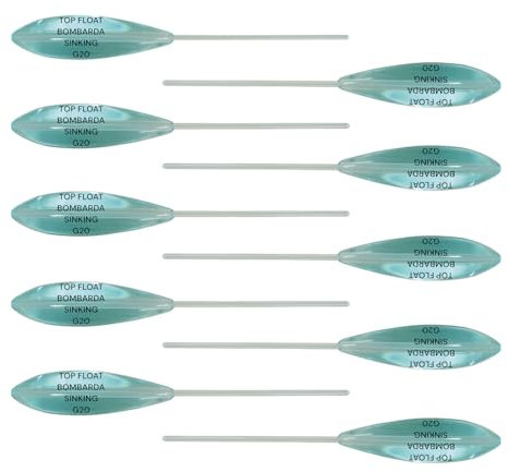 PRO FILSTAR Top Float Bombarda Affondante Blu-Trasparente Set 10 x 20g - Sbirolino Sinking - Accessori da Pesca Trota Lago & Fiume - Articoli da Pesca Mare - Kit Pesca a Luccio e Spigole – Fishing Set