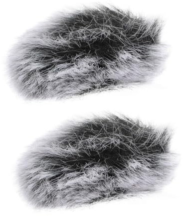 SHOWERORO 2piezas Vellón Prueba De Ruido Funda Protectora Para Micrófono Antisalpicaduras y Resistentes Al Viento Para Micrófono De Lavalier