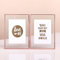 Photo Frames 4x6 Metal Vertical Table, Glass 2 Picture Frame Rose Gold Small Double Folding Frames for Living Room