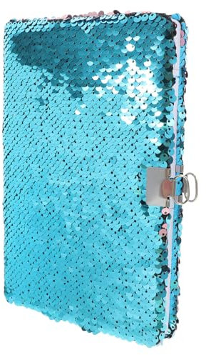 OFFSCH Flip Sequin Notebook Lock for Boys and Girls Cute Journal for Girls Lock for School Supplies for Daily Writing and Diary