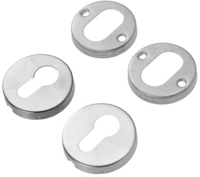 DOITOOL Edelstahl Schlüssellochabdeckung Türschloss Schutzdeckel Abnehmbar Mit Schrauben Korrosionsbeständig Hitze Kältefest Robuste Türbeschläge Für Haustür Und Innentür Silber