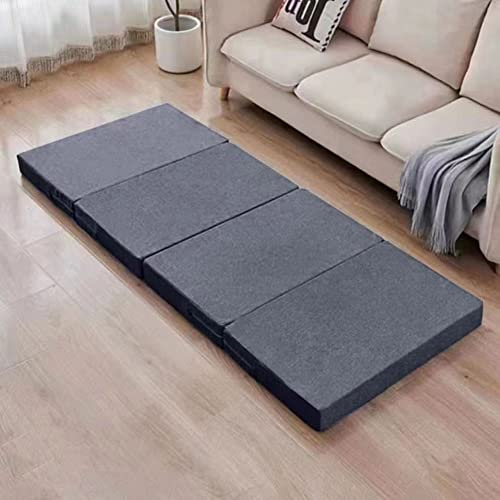 Tragbare, faltbare Matratzenauflage zur Druckentlastung und Unterstützung, rutschfeste, dicke Doppelmatratzenauflage für Einzelbett, ideal für Wohnwagen, verbessert die Schlafqualität