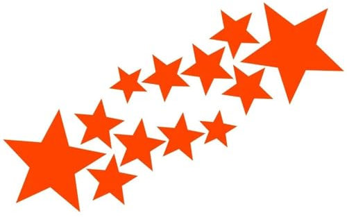 Rufutle Adesivi Auto per ‌Fiat 500‌ Panda‌ Punto Doblo Uno, 2 Pezzi Adesivi Laterali per portiera Auto con Motivo a Stella in Vinile