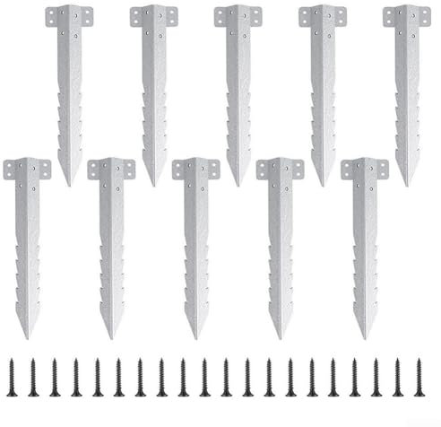 Gdfnmogo Railway Sleeper Brackets, Metal Garden Raised Bed Support with Screws, for Wooden Planting Beds Retaining Walls Pathway, Edging Landscape Projects(10pcs)