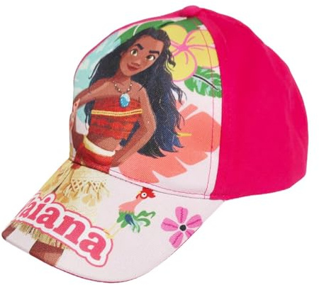 Disney Vaiana Kinder Basecap – Sommer Cap für Mädchen – Größe 52 oder 54 – mit Klettverschluss – Disney Moana
