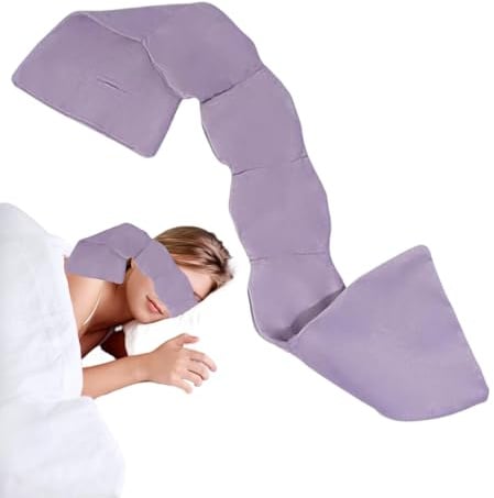 Gewichtete Augenmaske, Schlafmaske Gewicht, Gewichtete Augenabdeckung, Light Blocking Eye Patch für Erwachsene, für Nachtruhe, Meditation, Reisen oder Nickerchen (Lila)