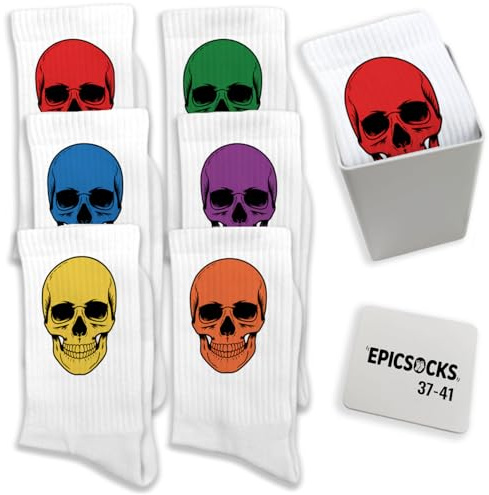 epicsocks Colorful Skulls Socken im in verschiedenen Größen