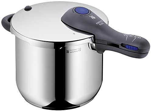 WMF Perfect Plus Schnellkochtopf Induktion 6,5l, Dampfkochtopf, Cromargan Edelstahl poliert, 2 Kochstufen, Einhand-Kochstufenregler