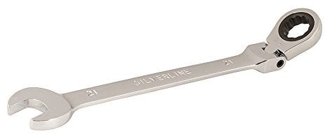 Silverline Tools 589698 - Llave combinada con carraca articulada (21 mm)
